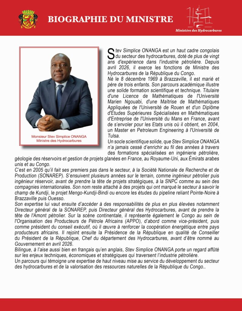 BIOGRAHIE DU MINISTRE DES HYDROCARBURES